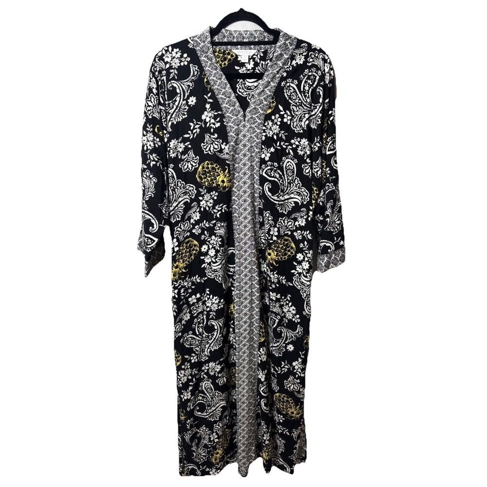 Charter Club Intimate Maxi nightgown Pineapple Print Tropical Boho SZ M